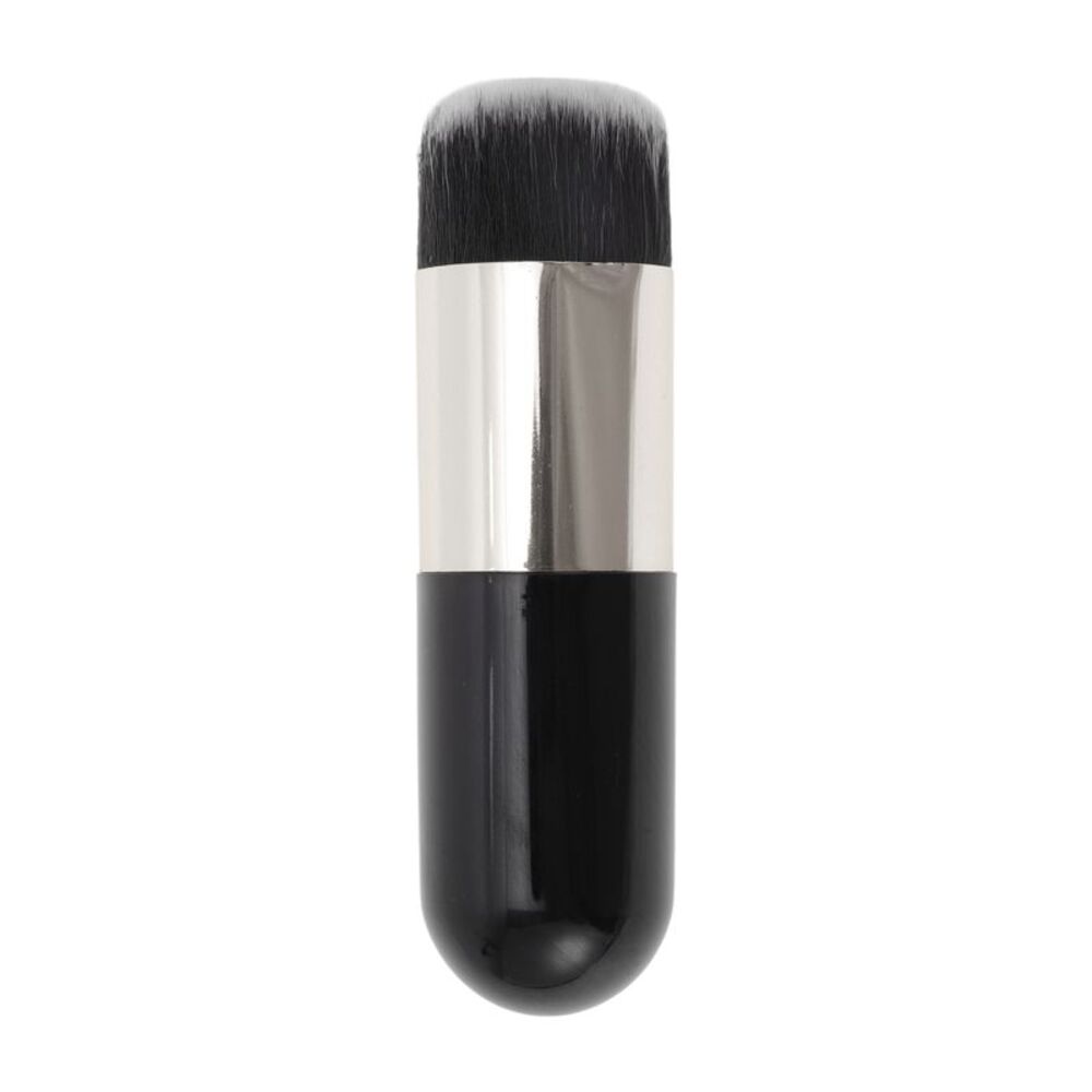 Makeup Cosmetic Brush Small Black Silver Tone